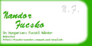 nandor fucsko business card